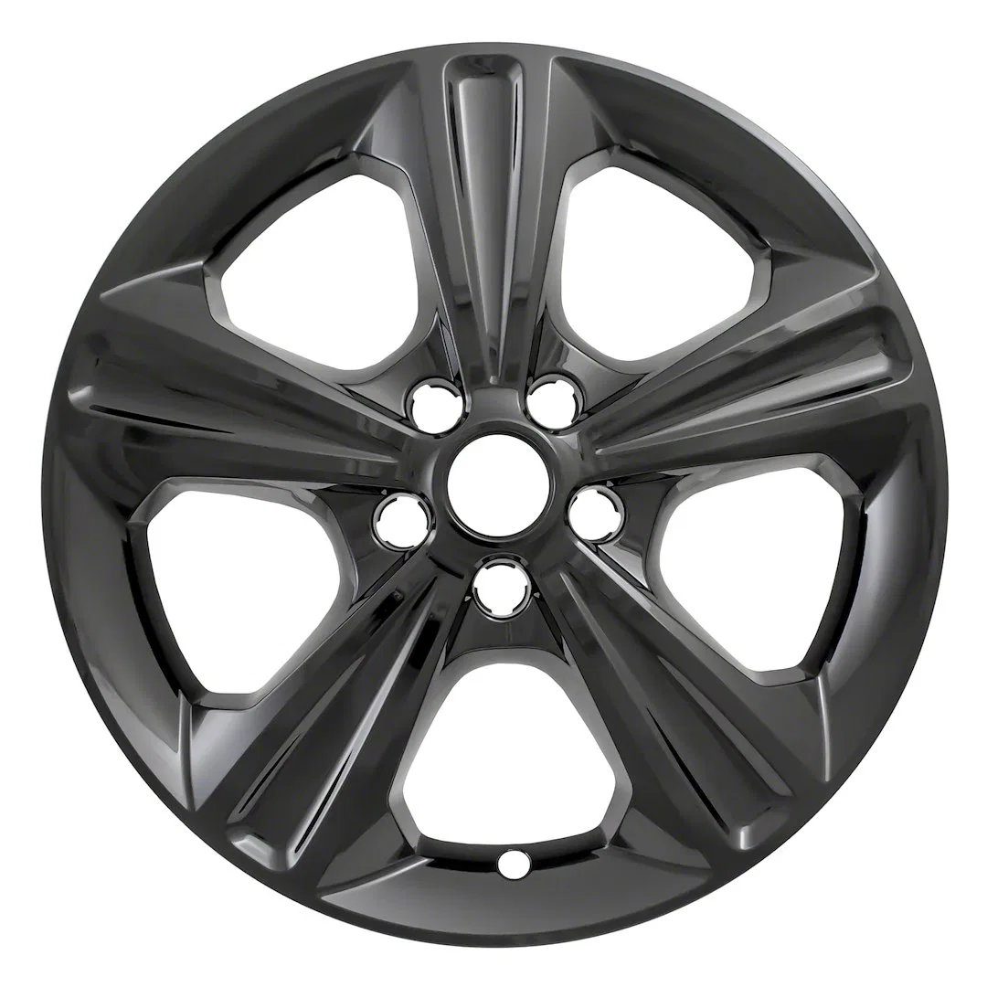 IWCIMP371BLK – COAST2COAST Wheel Skin, 17 Inch 5 Spokes Snap-On Painted Gloss Black ABS Plastic Set Of 4